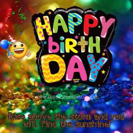 Colourful words of Happy Birthday