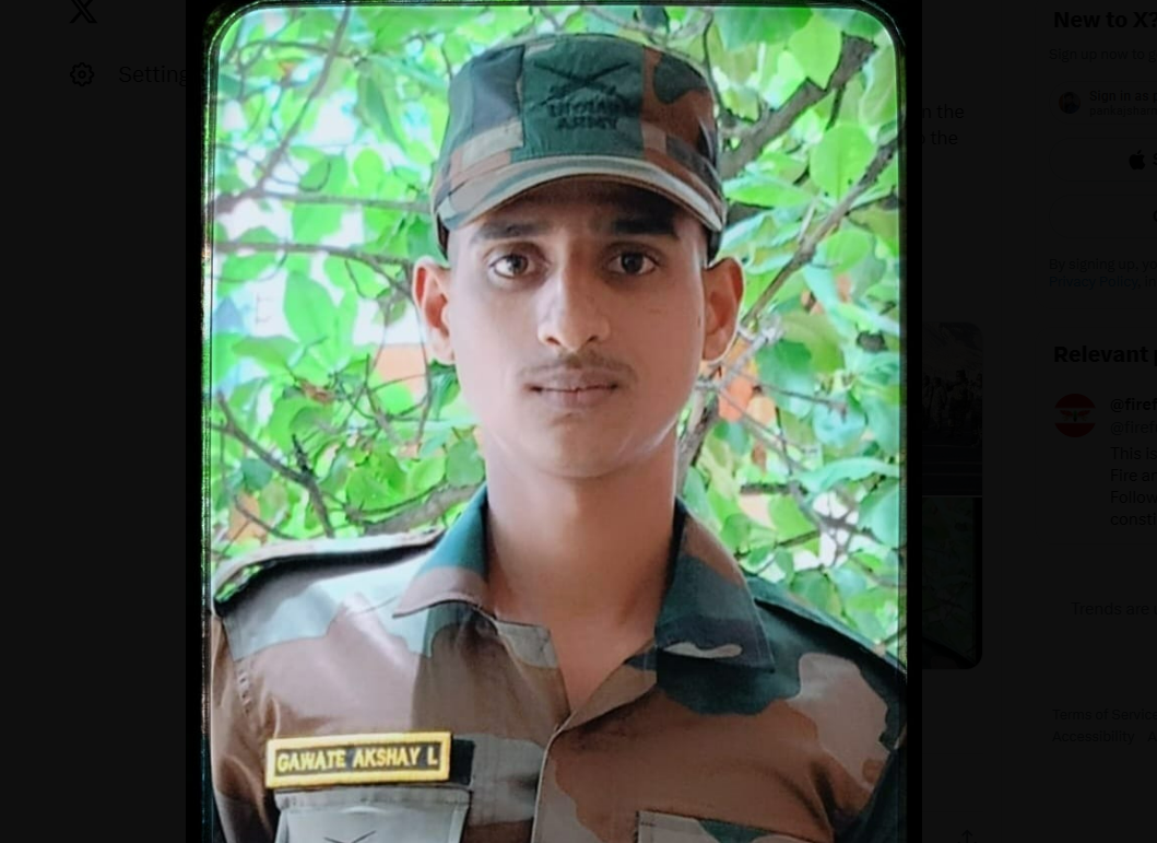 Gawate Akshay Laxman's name will forever be etched in history as the first Agniveer to lay down his life in operations,