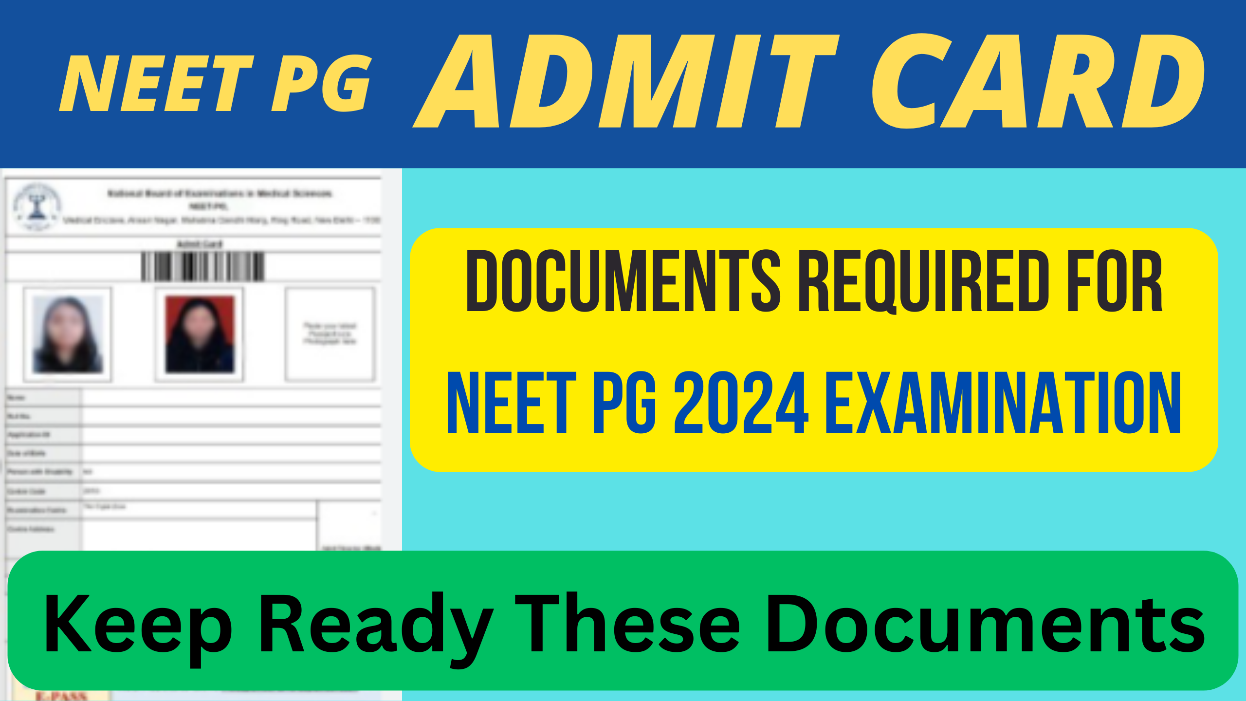 NEET PG Admit Card 2024